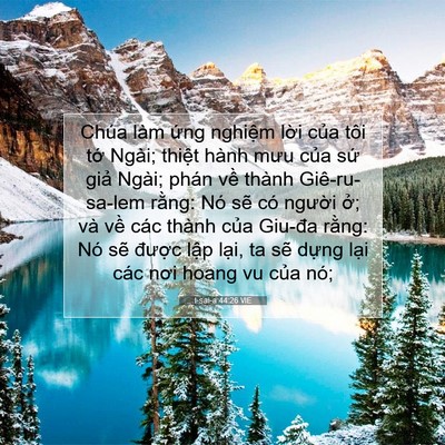 Picture 07 - I-sai-a 44:26 VIE - Chúa làm ứng nghiệm lời của tôi tớ - Bible Verse Picture