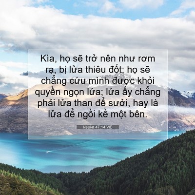 Picture 07 - I-sai-a 47:14 VIE - Kìa, họ sẽ trở nên như rơm rạ, bị - Bible Verse Picture