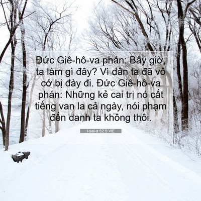 Picture 07 - I-sai-a 52:5 VIE - Đức Giê-hô-va phán: Bây giờ, ta làm gì - Bible Verse Picture