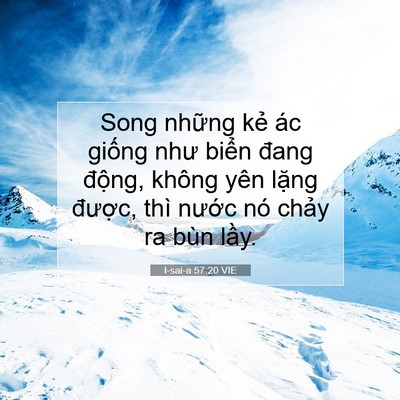 Picture 07 - I-sai-a 57:20 VIE - Song những kẻ ác giống như biển đang - Bible Verse Picture