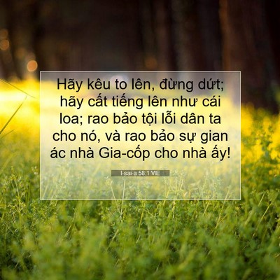 Picture 07 - I-sai-a 58:1 VIE - Hãy kêu to lên, đừng dứt; hãy cất - Bible Verse Picture