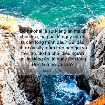 Picture 07 - I-sai-a 58:5 VIE - Đó há phải là sự kiêng ăn mà ta chọn - Bible Verse Picture