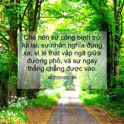 Picture 07 - I-sai-a 59:14 VIE - Cho nên sự công bình trở lui lại, sự - Bible Verse Picture