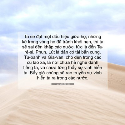 Picture 07 - I-sai-a 66:19 VIE - Ta sẽ đặt một dấu hiệu giữa họ; - Bible Verse Picture
