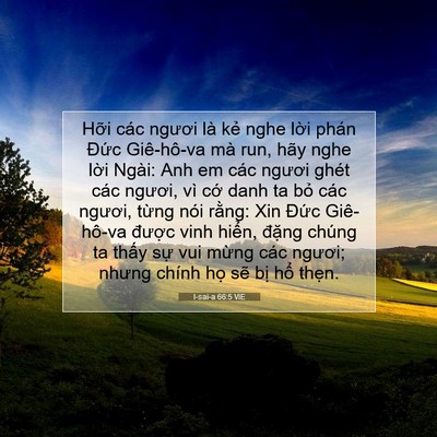 Picture 07 - I-sai-a 66:5 VIE - Hỡi các ngươi là kẻ nghe lời phán - Bible Verse Picture