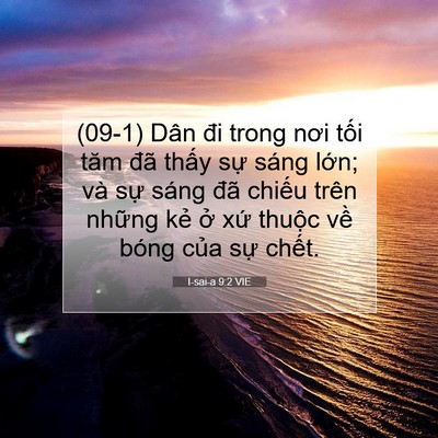 Picture 07 - I-sai-a 9:2 VIE - (09-1) Dân đi trong nơi tối tăm đã thấy - Bible Verse Picture