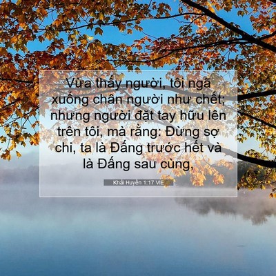 Picture 07 - Khải Huyền 1:17 VIE - Vừa thấy người, tôi ngã xuống chân - Bible Verse Picture