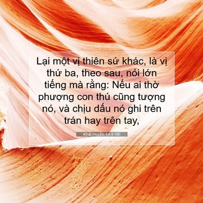 Picture 07 - Khải Huyền 14:9 VIE - Lại một vị thiên sứ khác, là vị - Bible Verse Picture