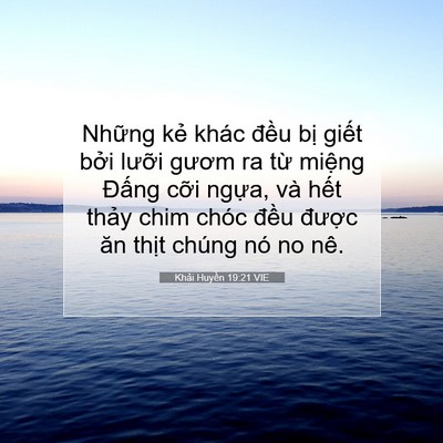 Picture 07 - Khải Huyền 19:21 VIE - Những kẻ khác đều bị giết bởi - Bible Verse Picture