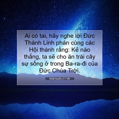 Picture 07 - Khải Huyền 2:7 VIE - Ai có tai, hãy nghe lời Đức Thánh Linh - Bible Verse Picture