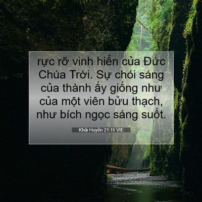 Picture 07 - Khải Huyền 21:11 VIE - rực rỡ vinh hiển của Đức Chúa Trời. - Bible Verse Picture