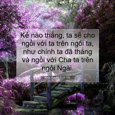 Picture 07 - Khải Huyền 3:21 VIE - Kẻ nào thắng, ta sẽ cho ngồi với ta - Bible Verse Picture