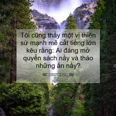 Picture 07 - Khải Huyền 5:2 VIE - Tôi cũng thấy một vị thiên sứ mạnh - Bible Verse Picture