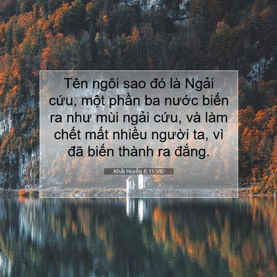 Picture 07 - Khải Huyền 8:11 VIE - Tên ngôi sao đó là Ngải cứu, một - Bible Verse Picture