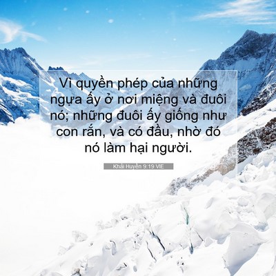 Picture 07 - Khải Huyền 9:19 VIE - Vì quyền phép của những ngựa ấy ở - Bible Verse Picture