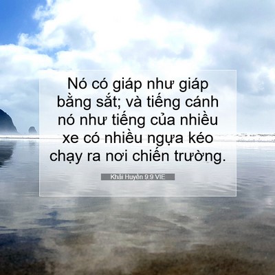 Picture 07 - Khải Huyền 9:9 VIE - Nó có giáp như giáp bằng sắt; và - Bible Verse Picture