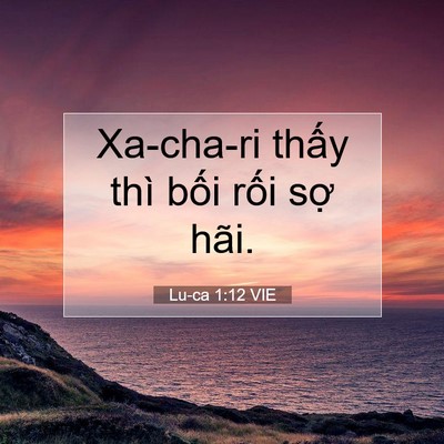 Picture 07 - Lu-ca 1:12 VIE - Xa-cha-ri thấy thì bối rối sợ - Bible Verse Picture
