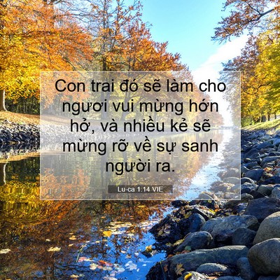 Picture 07 - Lu-ca 1:14 VIE - Con trai đó sẽ làm cho ngươi vui mừng - Bible Verse Picture