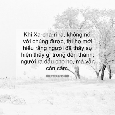 Picture 07 - Lu-ca 1:22 VIE - Khi Xa-cha-ri ra, không nói với chúng - Bible Verse Picture