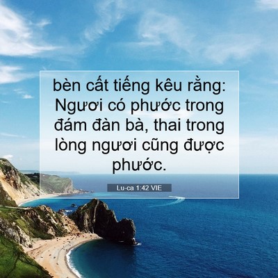 Picture 07 - Lu-ca 1:42 VIE - bèn cất tiếng kêu rằng: Ngươi có - Bible Verse Picture