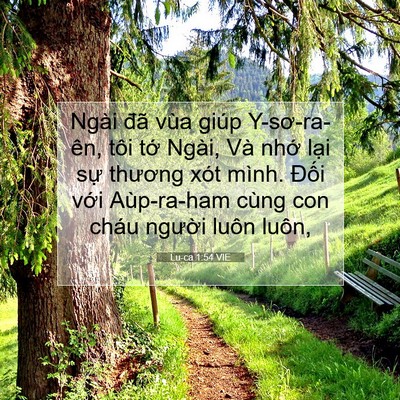 Picture 07 - Lu-ca 1:54 VIE - Ngài đã vùa giúp Y-sơ-ra-ên, tôi tớ - Bible Verse Picture