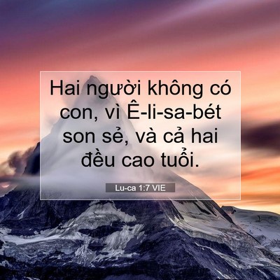Picture 07 - Lu-ca 1:7 VIE - Hai người không có con, vì Ê-li-sa-bét - Bible Verse Picture