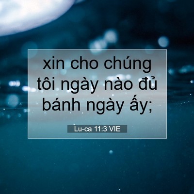 Picture 07 - Lu-ca 11:3 VIE - xin cho chúng tôi ngày nào đủ bánh ngày - Bible Verse Picture