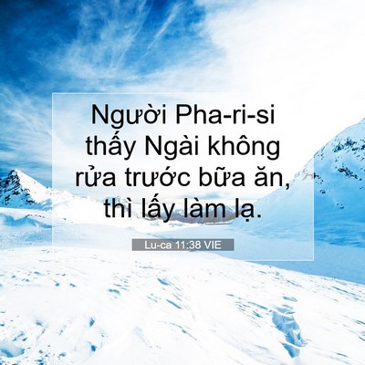 Picture 07 - Lu-ca 11:38 VIE - Người Pha-ri-si thấy Ngài không rửa - Bible Verse Picture