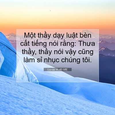 Picture 07 - Lu-ca 11:45 VIE - Một thầy dạy luật bèn cất tiếng nói - Bible Verse Picture