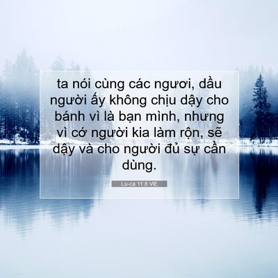 Picture 07 - Lu-ca 11:8 VIE - ta nói cùng các ngươi, dầu người ấy - Bible Verse Picture