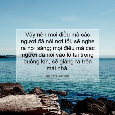 Picture 07 - Lu-ca 12:3 VIE - Vậy nên mọi điều mà các ngươi đã - Bible Verse Picture