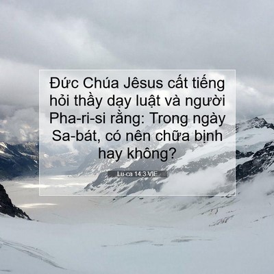 Picture 07 - Lu-ca 14:3 VIE - Đức Chúa Jêsus cất tiếng hỏi thầy - Bible Verse Picture
