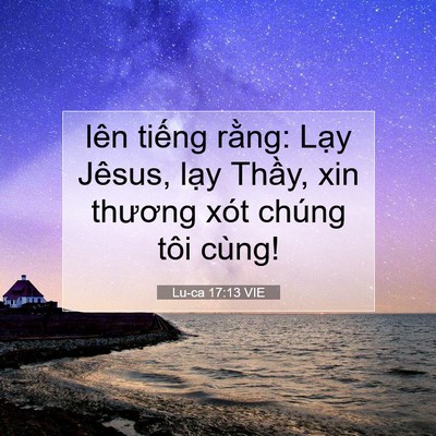 Picture 07 - Lu-ca 17:13 VIE - lên tiếng rằng: Lạy Jêsus, lạy Thầy, - Bible Verse Picture
