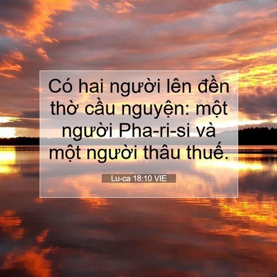 Picture 07 - Lu-ca 18:10 VIE - Có hai người lên đền thờ cầu - Bible Verse Picture