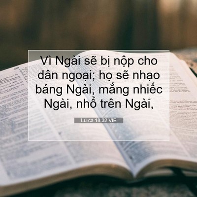 Picture 07 - Lu-ca 18:32 VIE - Vì Ngài sẽ bị nộp cho dân ngoại; họ - Bible Verse Picture