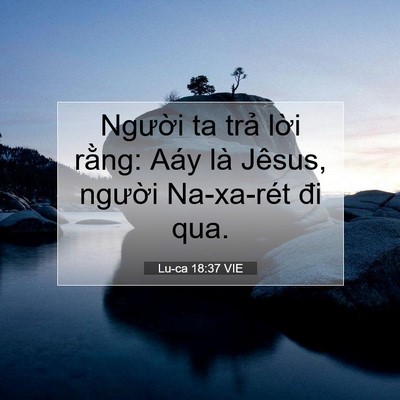 Picture 07 - Lu-ca 18:37 VIE - Người ta trả lời rằng: Aáy là Jêsus, - Bible Verse Picture