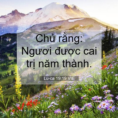Picture 07 - Lu-ca 19:19 VIE - Chủ rằng: Ngươi được cai trị năm - Bible Verse Picture