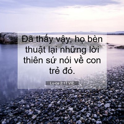 Picture 07 - Lu-ca 2:17 VIE - Đã thấy vậy, họ bèn thuật lại - Bible Verse Picture
