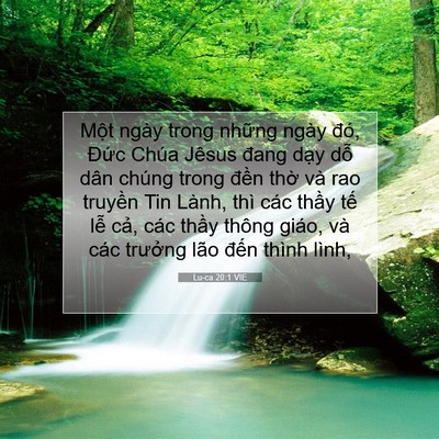 Picture 07 - Lu-ca 20:1 VIE - Một ngày trong những ngày đó, Đức - Bible Verse Picture