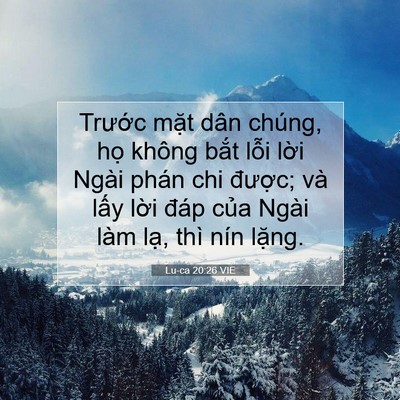 Picture 07 - Lu-ca 20:26 VIE - Trước mặt dân chúng, họ không bắt - Bible Verse Picture