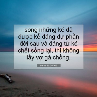 Picture 07 - Lu-ca 20:35 VIE - song những kẻ đã được kể đáng dự - Bible Verse Picture
