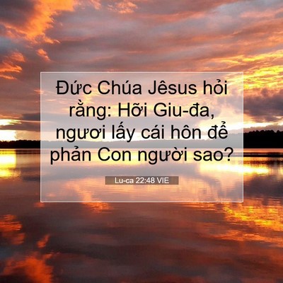 Picture 07 - Lu-ca 22:48 VIE - Đức Chúa Jêsus hỏi rằng: Hỡi Giu-đa, - Bible Verse Picture