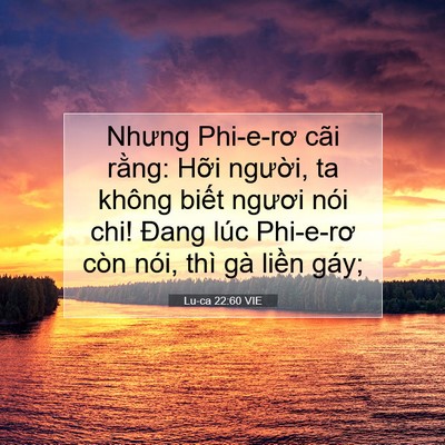 Picture 07 - Lu-ca 22:60 VIE - Nhưng Phi-e-rơ cãi rằng: Hỡi người, ta - Bible Verse Picture