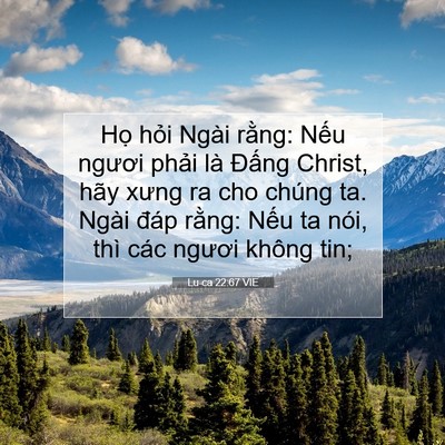 Picture 07 - Lu-ca 22:67 VIE - Họ hỏi Ngài rằng: Nếu ngươi phải là - Bible Verse Picture