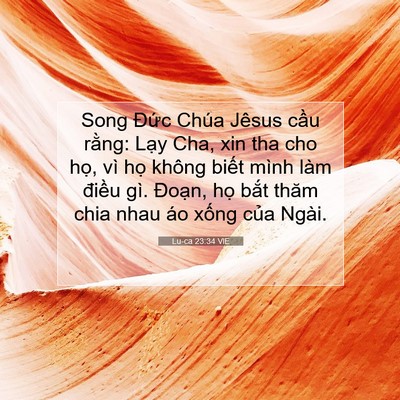 Picture 07 - Lu-ca 23:34 VIE - Song Đức Chúa Jêsus cầu rằng: Lạy Cha, - Bible Verse Picture