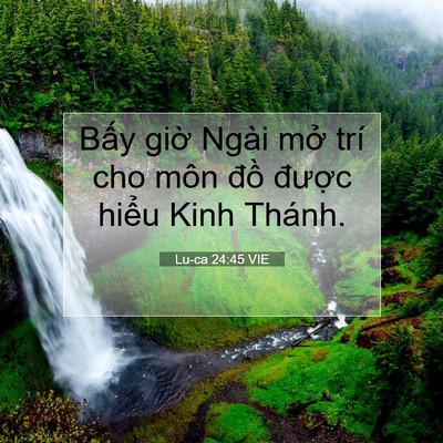 Picture 07 - Lu-ca 24:45 VIE - Bấy giờ Ngài mở trí cho môn đồ - Bible Verse Picture