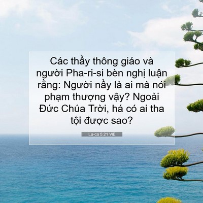 Picture 07 - Lu-ca 5:21 VIE - Các thầy thông giáo và người Pha-ri-si - Bible Verse Picture