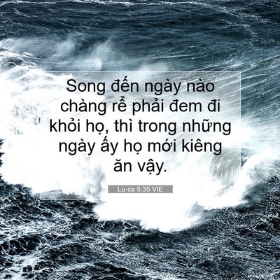 Picture 07 - Lu-ca 5:35 VIE - Song đến ngày nào chàng rể phải đem - Bible Verse Picture