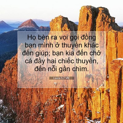 Picture 07 - Lu-ca 5:7 VIE - Họ bèn ra vọi gọi đồng bạn mình ở - Bible Verse Picture