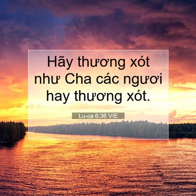 Picture 07 - Lu-ca 6:36 VIE - Hãy thương xót như Cha các ngươi hay - Bible Verse Picture